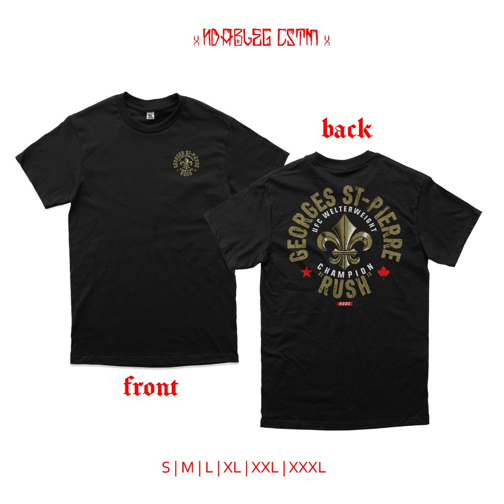 Kaos ufc Georges st pierre tshirt ufc Georges st pierre combed 24s