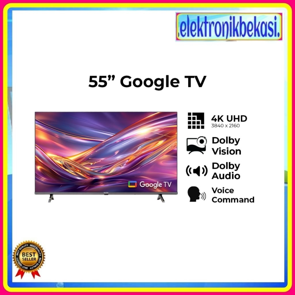 LED POLYTRON PLD 55 UG 5059 / LED POLYTRON 55 INCH GOOGLE TV 4K UHD / POLYTRON PLD 55UG5059