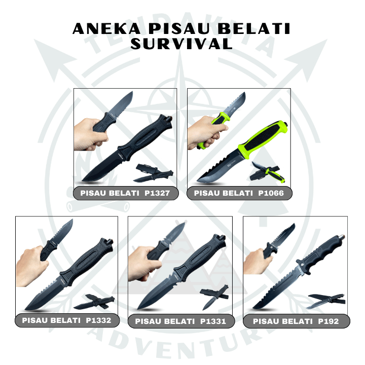 Grosir Pisau Belati Survival kit Camping Outdoor Super Tajam Stainless Steel Kitchen Knife Serbaguna
