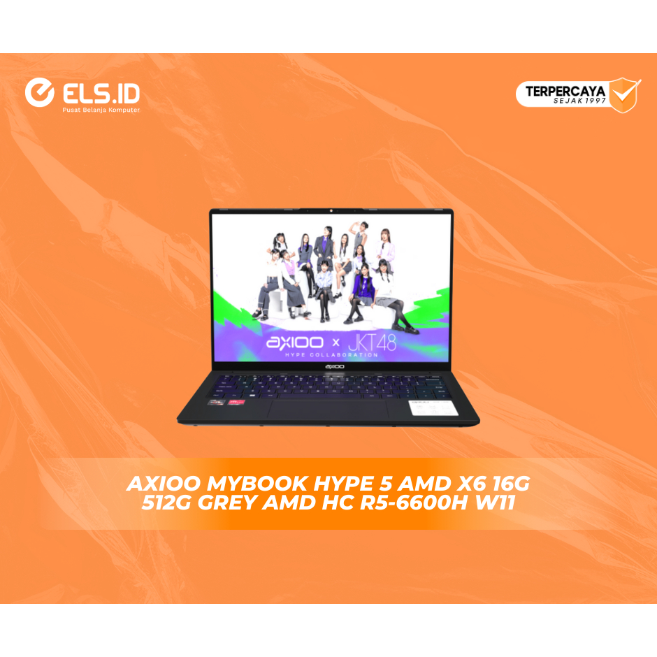 Axioo Mybook Hype 5 AMD X6 16G 512G Grey AMD HC R5-6600H W11