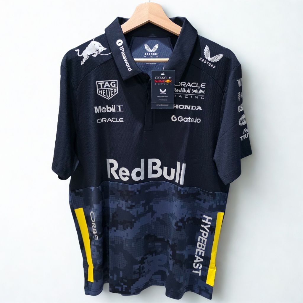 baju kaos polo shirt Hypebeast x Oracle Red Bull Racing Special Edition Track original