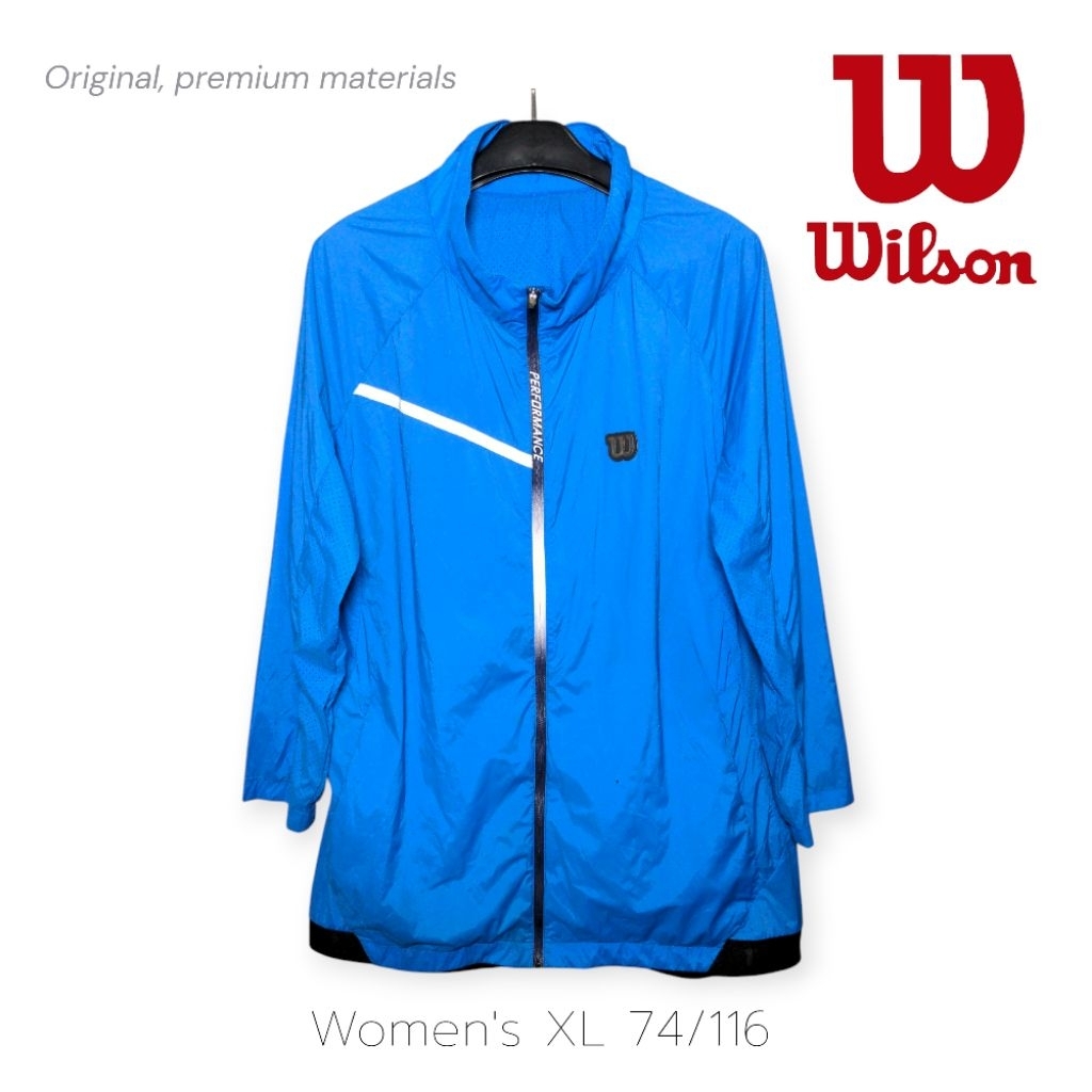 Wilson Parasut Tracktop Tracksuit Running Jacket Olahraga Original Size XL