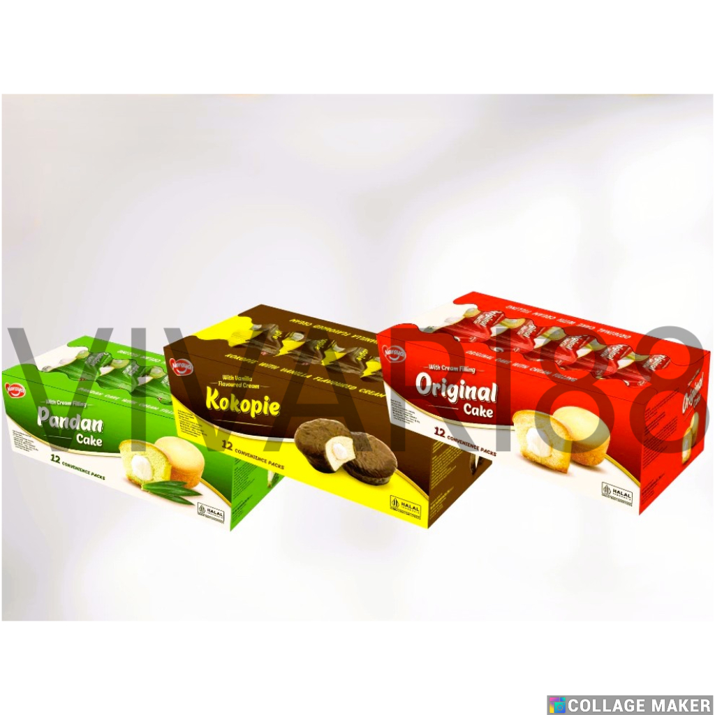 Naraya Muffin Cake Box 240g Pandan Original Coklat