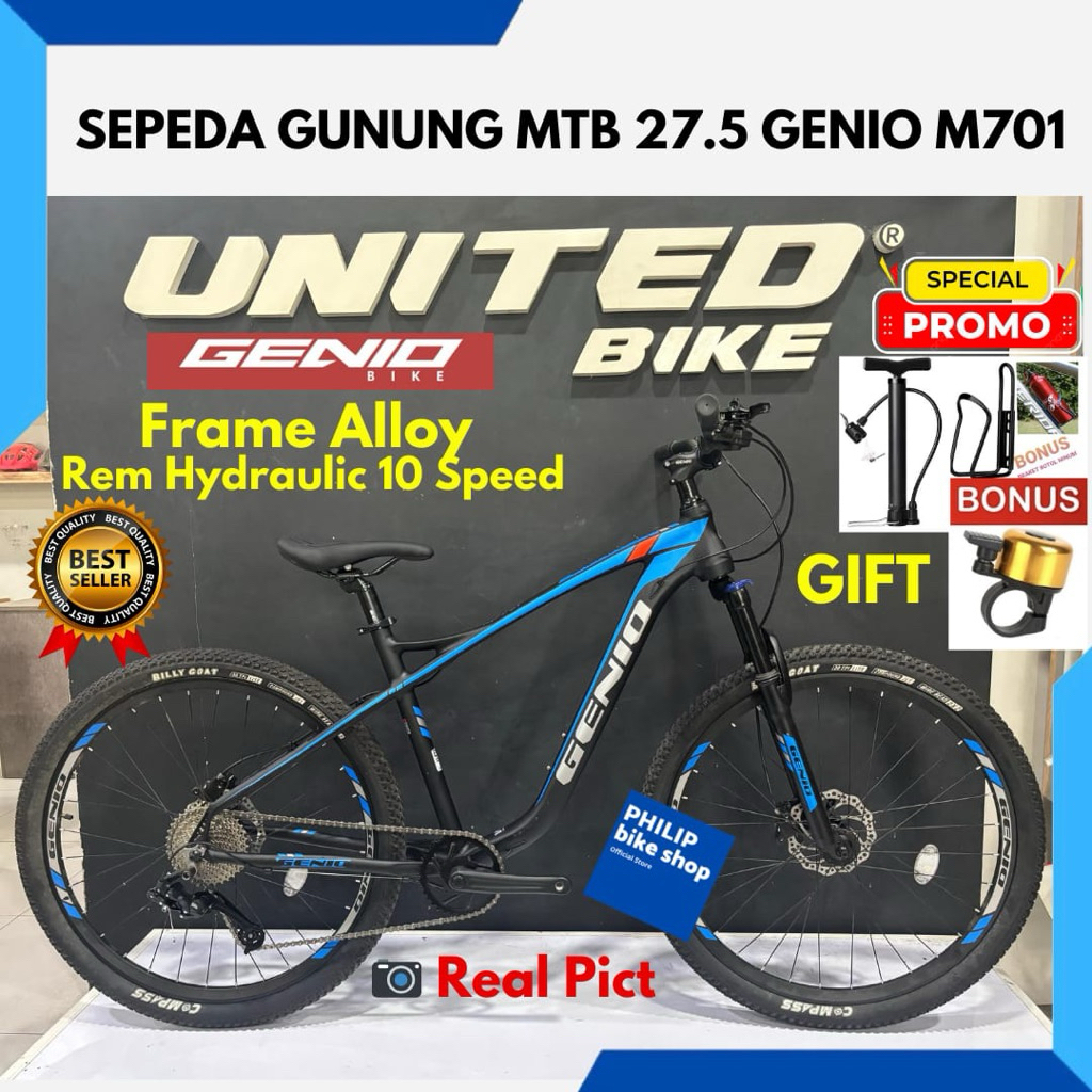 Sepeda Gunung MTB 27.5 Genio M701 Terbaru Frame Allumunium