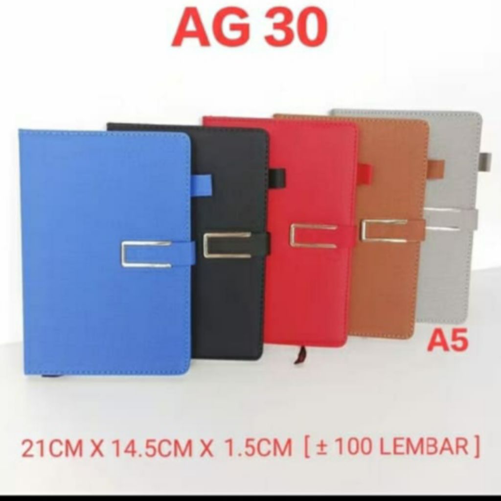 Buku Agenda Catatan Kerja Binder Map Kertas A5/Custom Print