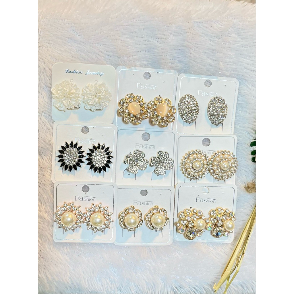 anting hijab/jepit pasmina/anting jepit/giwang jepit premium