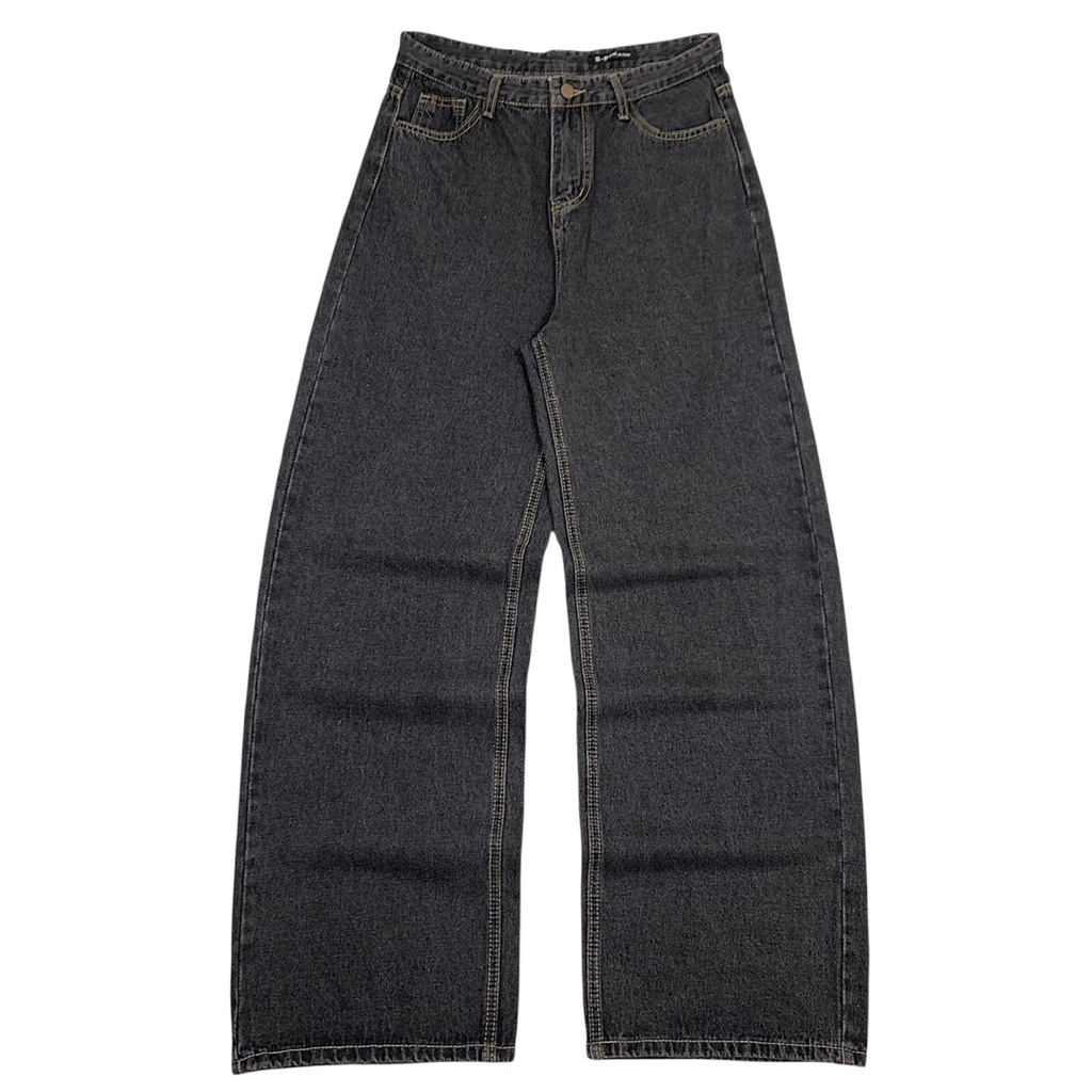 ~Longpants : S-BIN Dark greywash jeans Loose fit