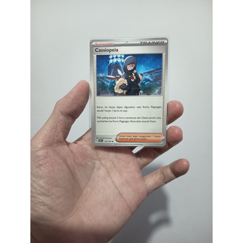 Kartu Pokemon TCG sv7s Trainer Supporter Cassiopeia 158/166 U Trading Card Game Bahasa Indonesia