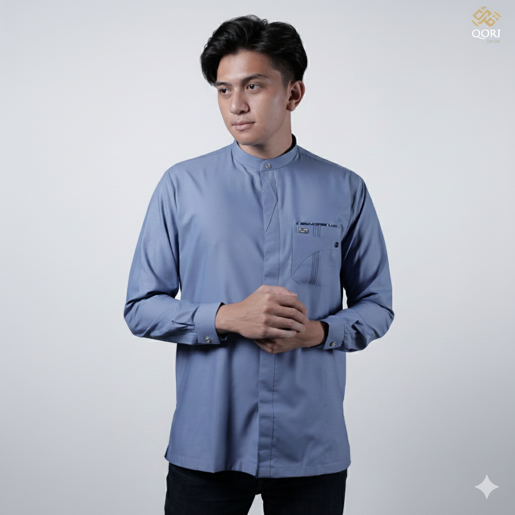 Qori Apparel Signature Baju Koko Pria Terbaru Lengan Panjang