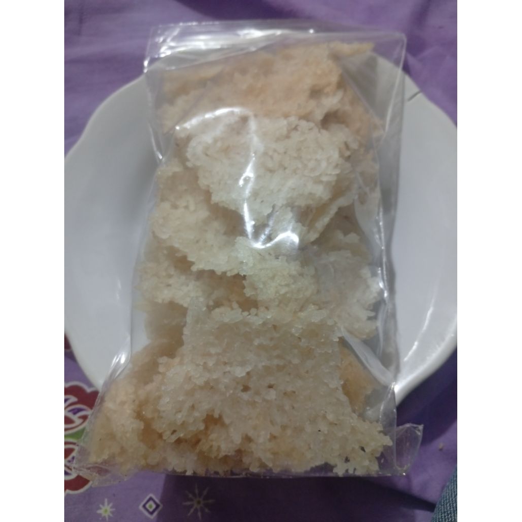 kerak nasi cemilan kripik mentah