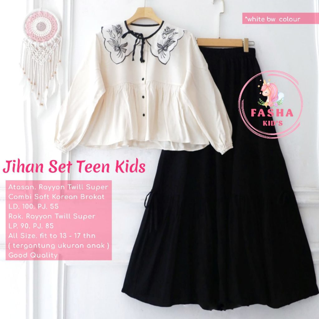 JIHAN SET ROK REMAJA PREMIUM USIA 13 - 16 TAHUN ORI FASHA