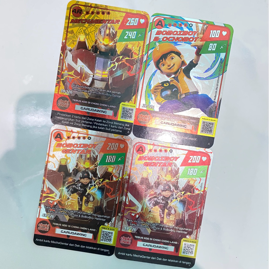 Monsta Galaxy Card Boboiboy Kartu Emas & Silver || SR, AR, A