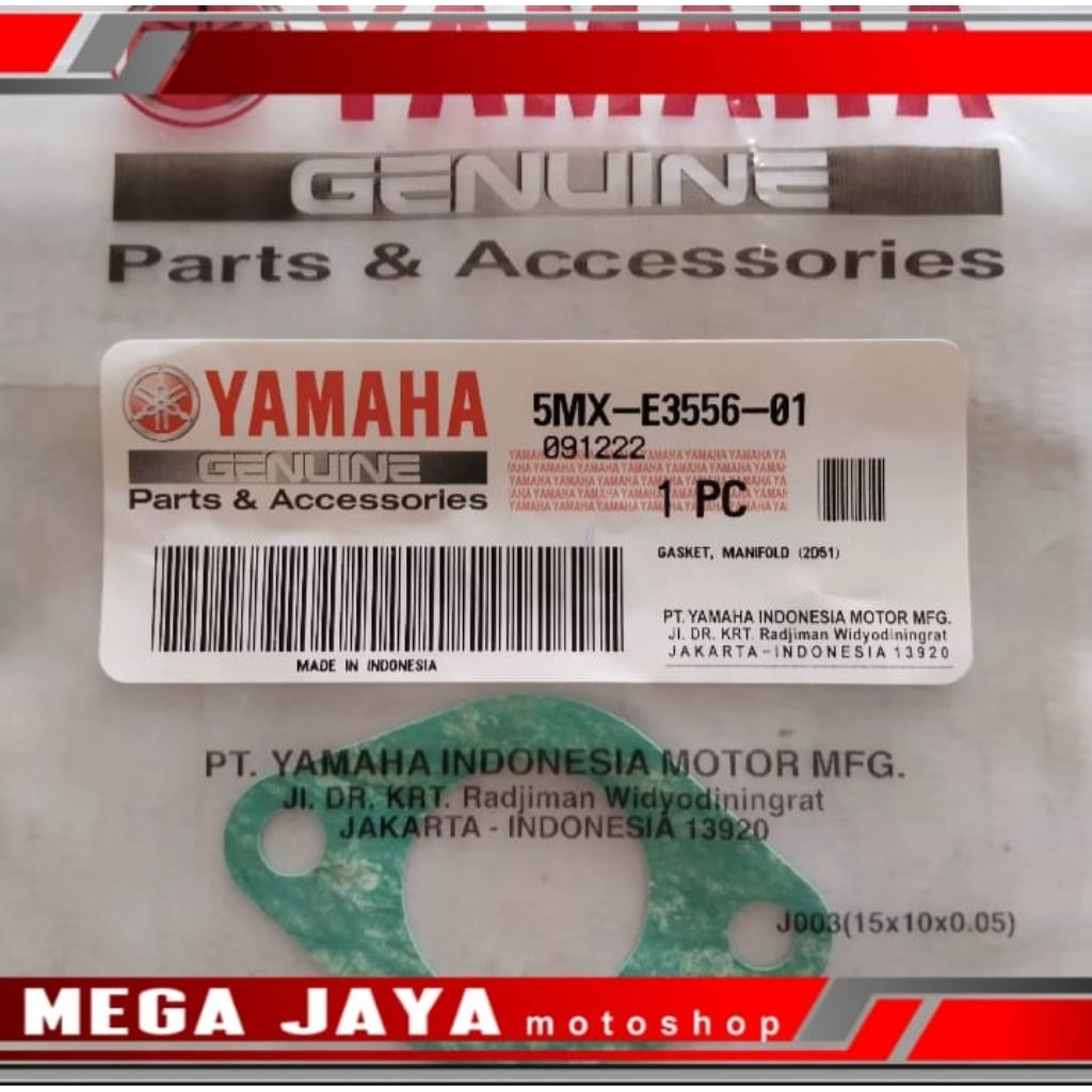 PAKING INTAKE MANIFOLD MIO SPORTY SMILE SOUL FINO NOUVO Z LELE ORIGINAL YAMAHA 5MX E3556 01