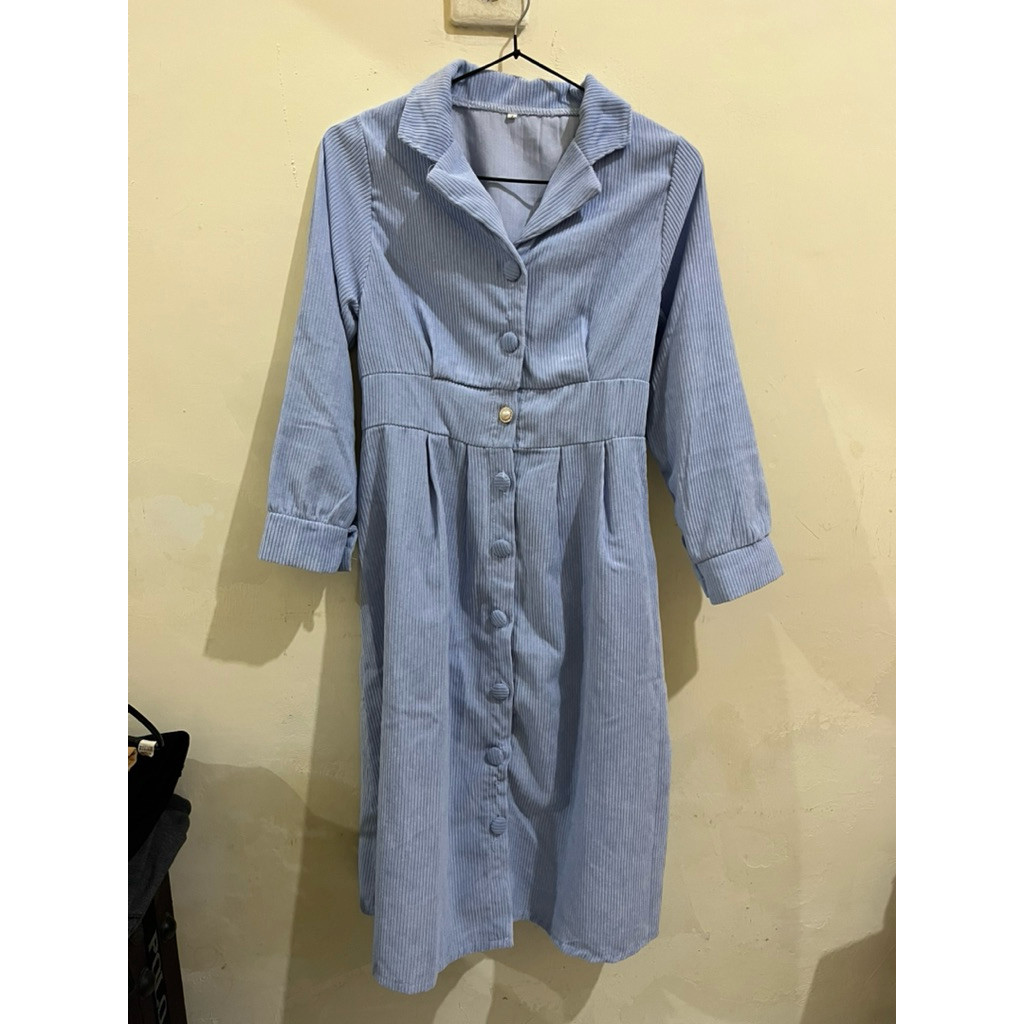 corduroy dress light blue