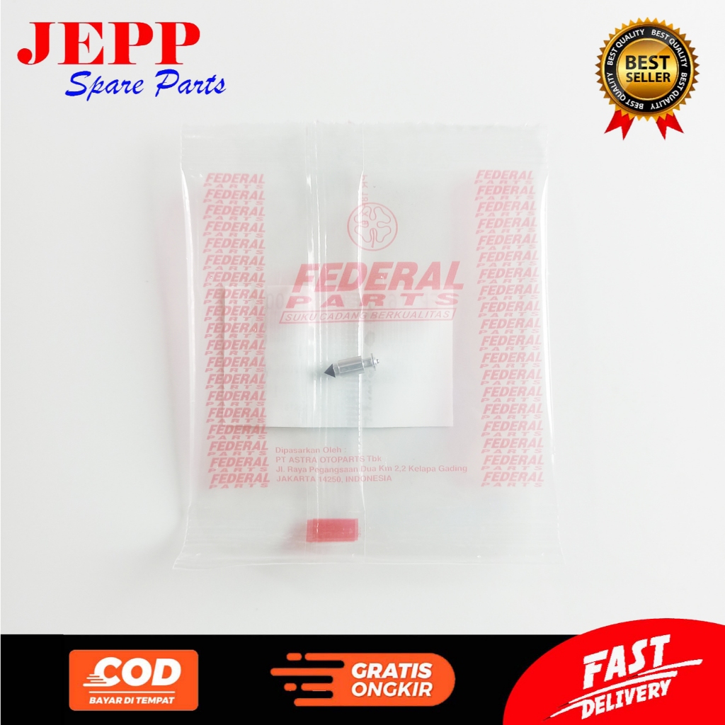 FEDERAL PARTS VALVE FLOAT JARUM KARBU JARUM PELAMPUNG SUPRA FIT , NEW SUPRA FIT , REVO , ABSOLUTE RE