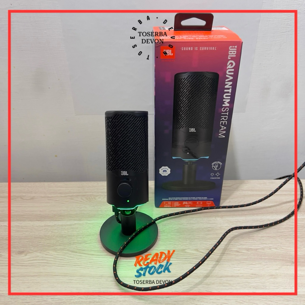 Mic JBL Quantum Mikrofon Stream Dual Pattern Premium USB Microphone for Streaming, Podcast, Recordin