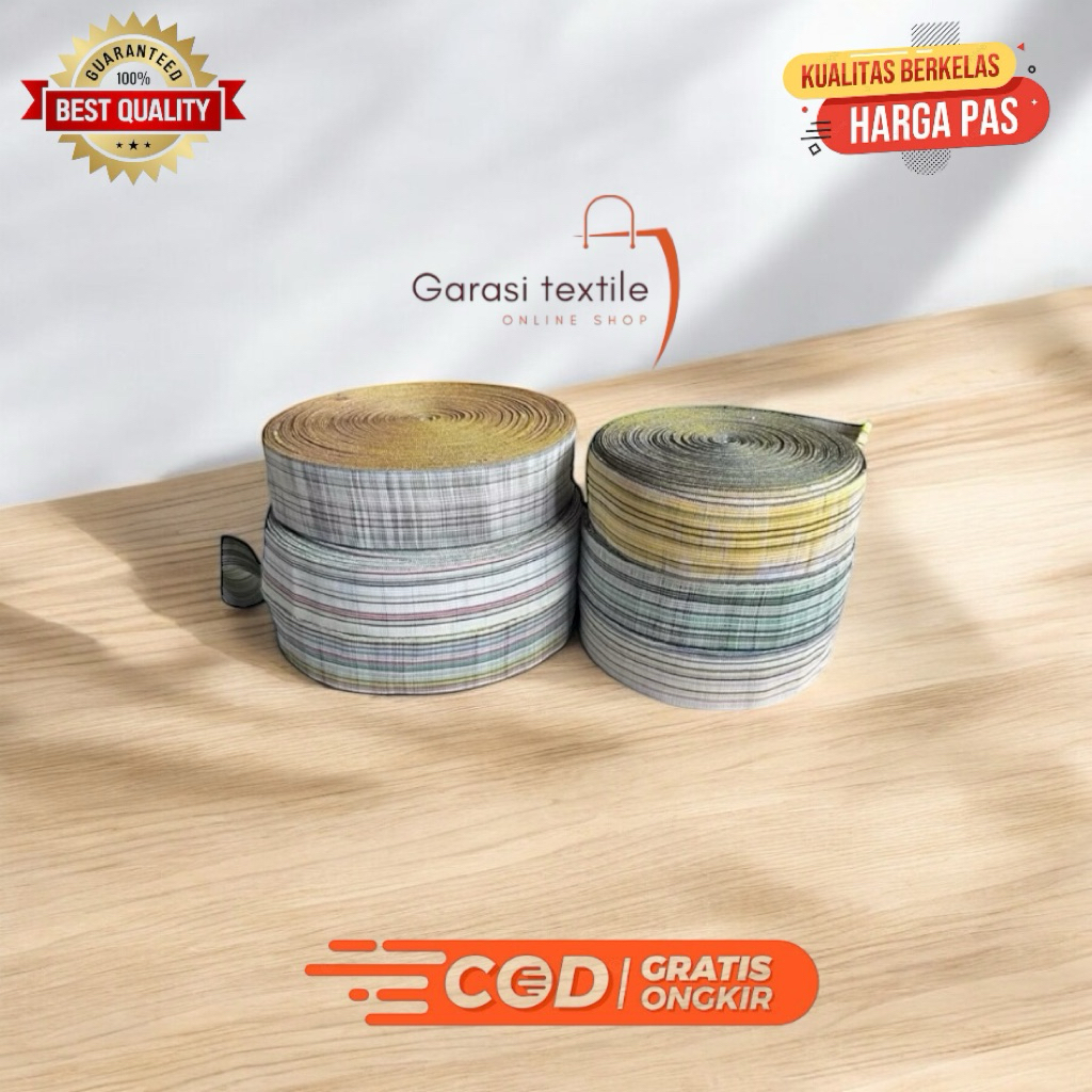 KARET ELASTIS WARNA MAMBO KILOAN- ELASTIC RUBBER PELANGI SUPER QUALITY - 3CM/4CM/4,5CM - KARET PINGG