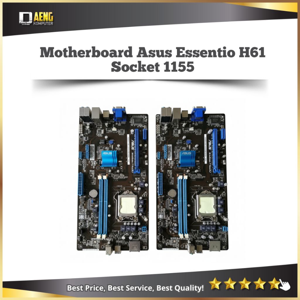 Motherboard Mainboard Mobo Intel Asus Essentio Dekstop PC H61 Socket 1155 unik Antik Original murah