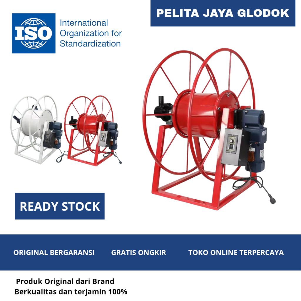 JUAL OTOMATIS HOSE REEL 1.5 INCH - 2 INCH ELEKTRIK HOSE RELL BBM 1" IN - 2" IN HOSE REEL SELANG SOLA