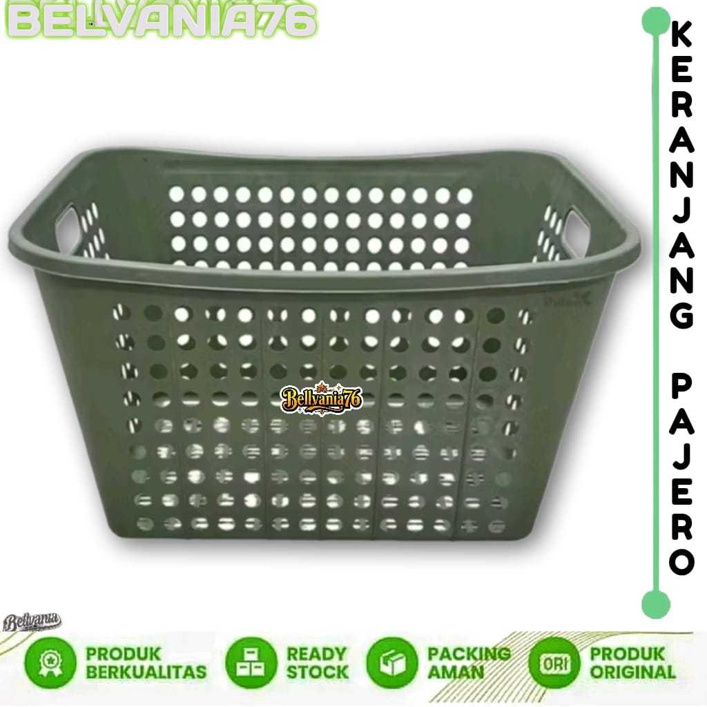 KERANJANG PAKAIAN BAJU LAUNDRY ABU / KERANJANG BAJU KOTOR / KERANJANG PAJERO / RIGEN PLASTIK