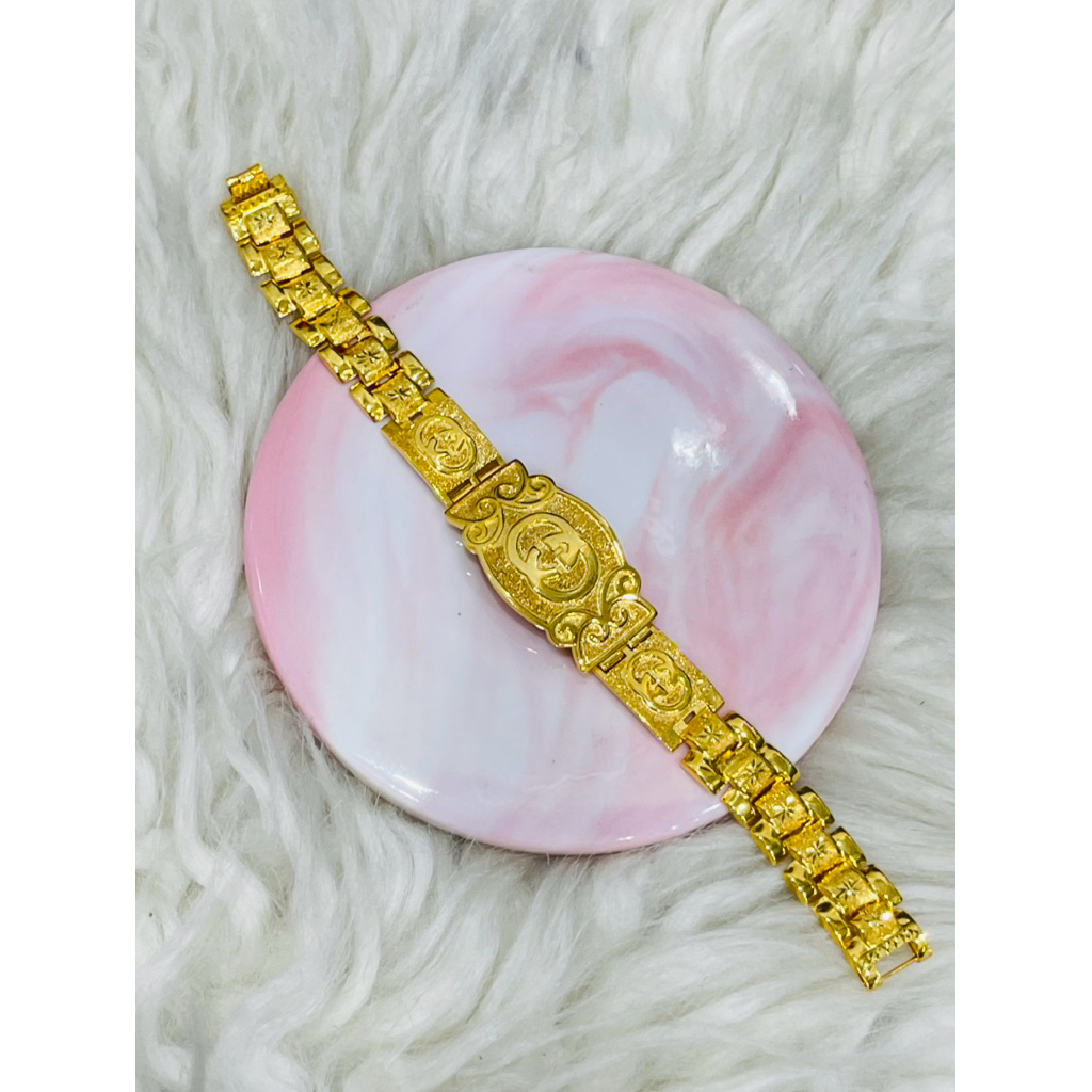 gelang arloji gelang model jam tangan papan logo mewah elegant panjang 16 cm emas asli kadar 700