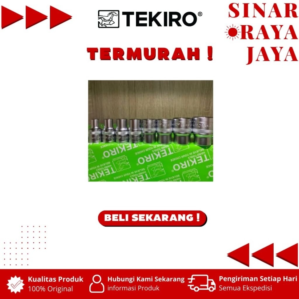 Tekiro 3/4 Inch DR 6Pt Mata kunci sok ukuran dr 19 mm sd 50mm