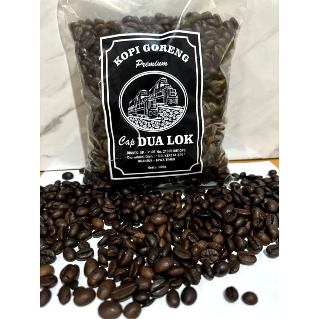 KOPI GORENG DUA LOK PREMIUM HITAM 500G
