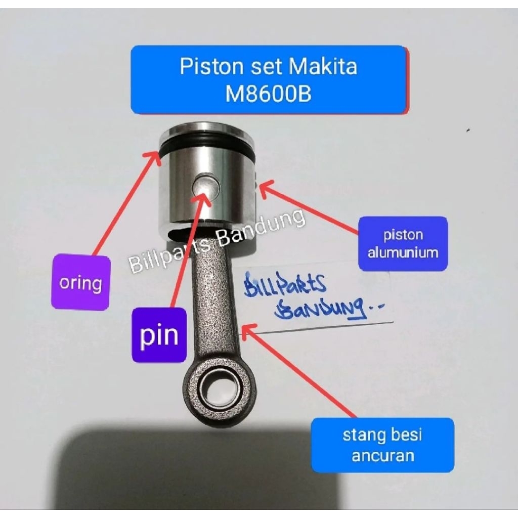 stang piston M 8600 B Makita M8600 set M8600B Jackhammer bobok beton