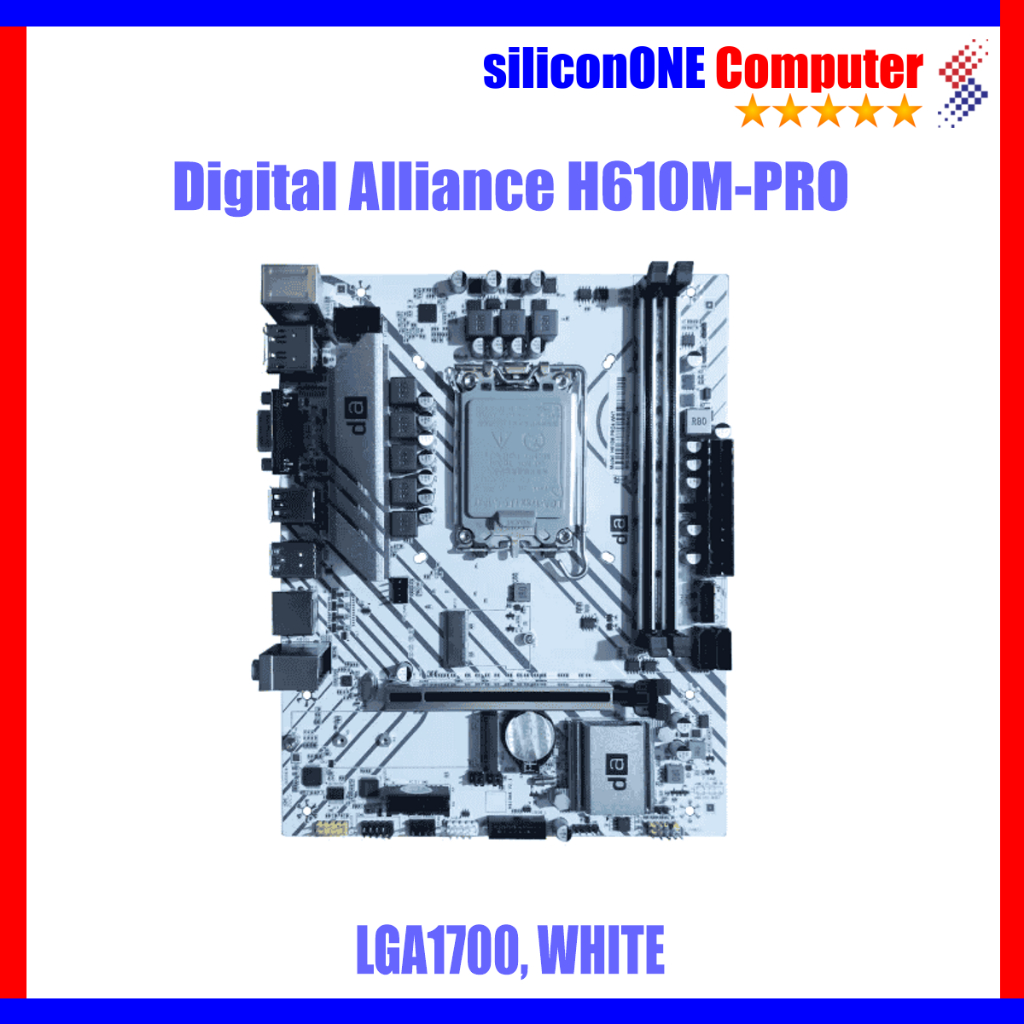 Digital Alliance H610M-PRO White LGA1700 DA Motherboard WHITE