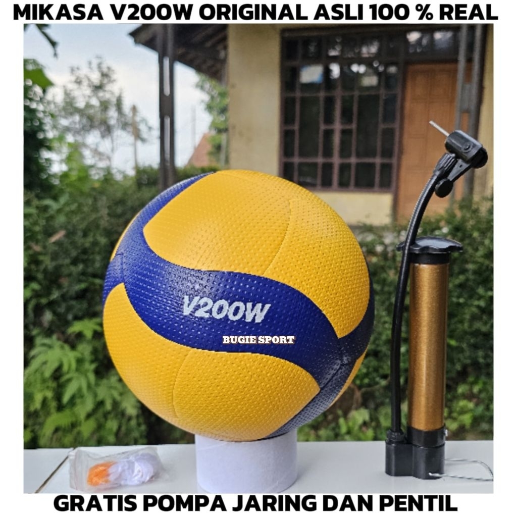 BOLA VOLI MIKASA ORIGINAL V200W - BOLA VOLLY RESMI PROLIGA - BUGIE SPORT