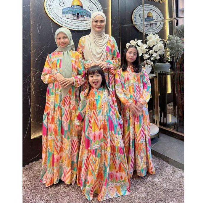 GAMIS ARA GAMIS COUPLE MOM AND KIDS COUPLE MAMA DAN ANAK PEREMPUAN GEGE COUPLE CLOTHING