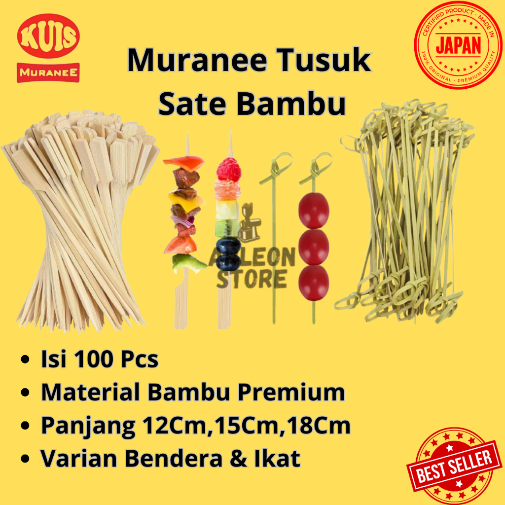 Tusuk Sate Yakitori / Tusuk Sate Jepang / Tusuk Sate Dayung Panjang 12cm , 15cm, 18cm