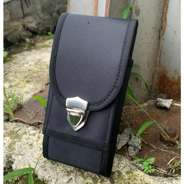Sarung Tempat Hp Pinggang Tas Dompet Handphone Pinggang Doble Slot Pouch Hp Pria