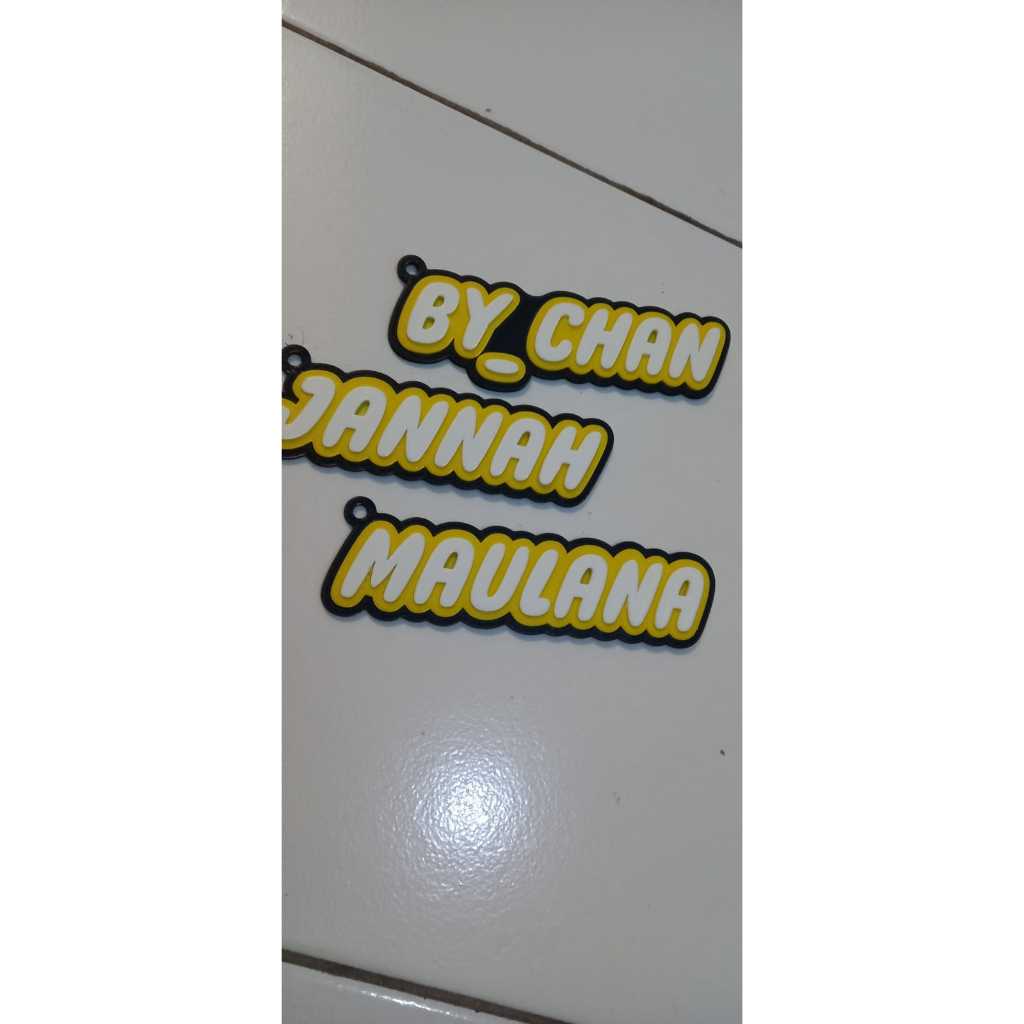 Gantungan kunci 3D, gantungan kunci custom nama