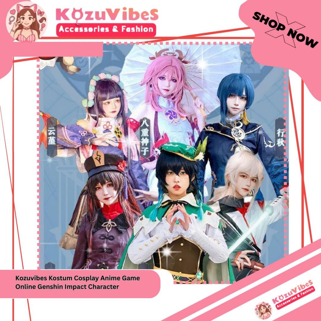 Kozuvibes Kostum Cosplay Anime Game Online Genshin Impact Character