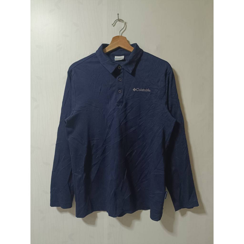 POLO SHIRT BY COLUMBIA LONG SLEEVE NAVY SECOND ORIGINAL
