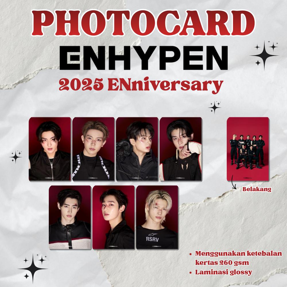 Photocard Enhypen 5 Enniversary 2025  | UNOFFICIAL JUNGWON HEESEUNG JAY JAKE SUNGHOON  SUNOO NIKI | 