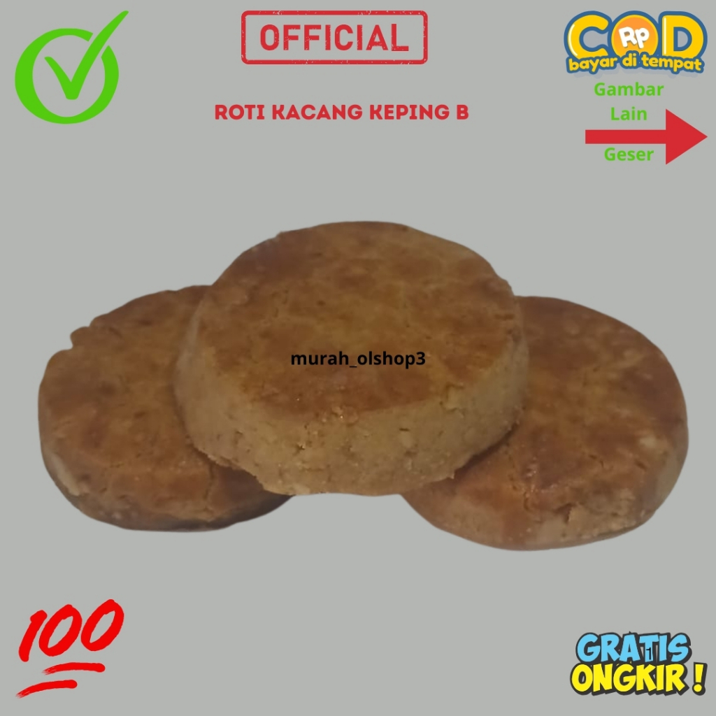 Roti Kue Kacang Tidar / Keping Mak Kres Enak B