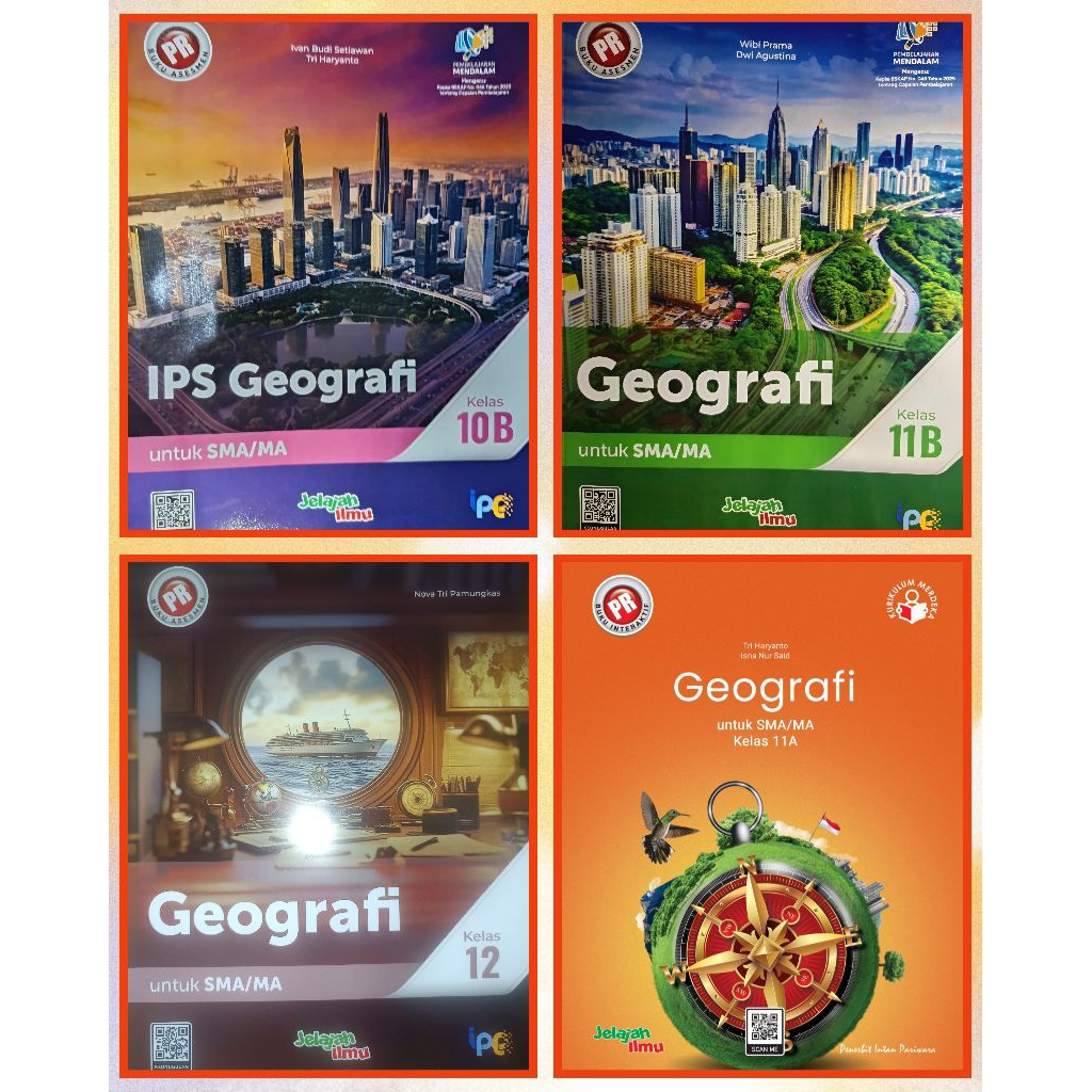buku lks/pr SMA PM,Geografi kelas 10,11 &12 semester 1 & 2 Intan pariwara tahun 2024/2025