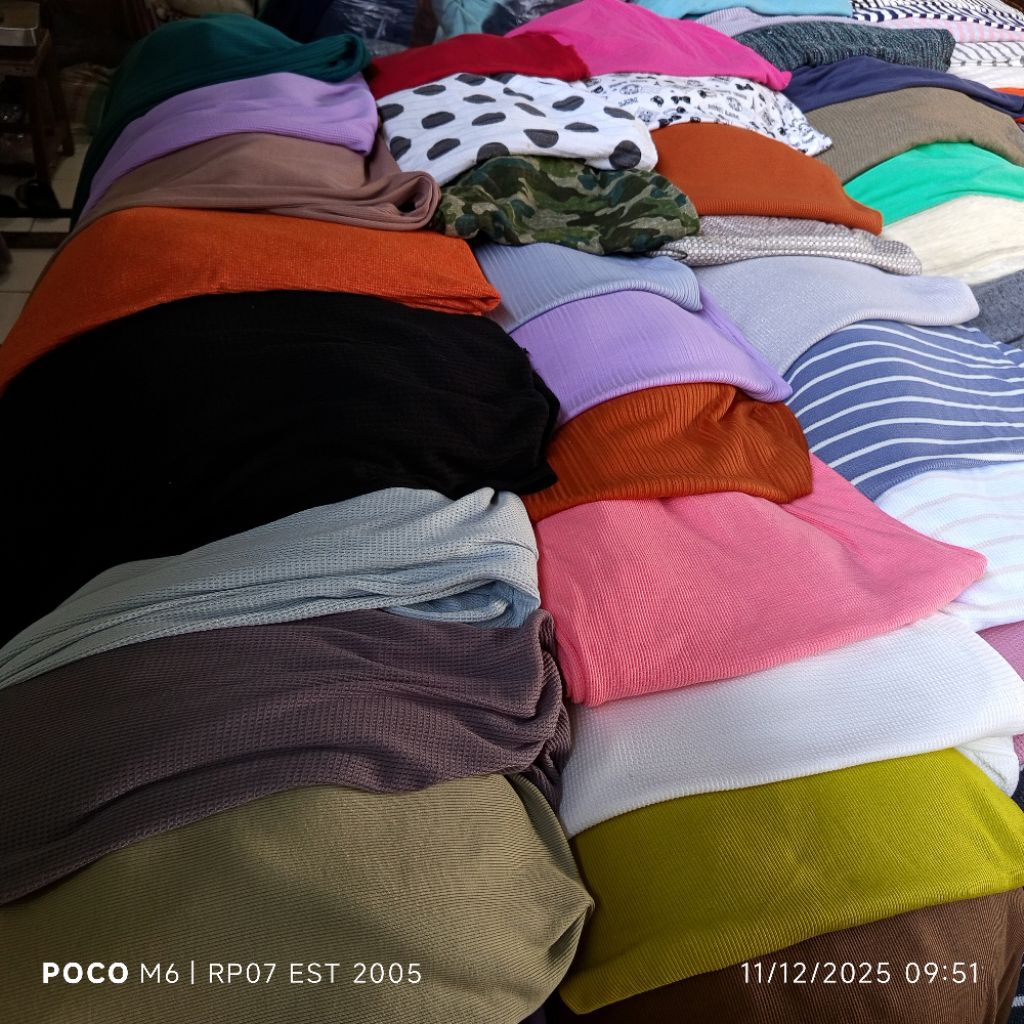 HARGA/0,5 M | KAIN KAOS HORNET KNIT | BAHAN KAOS CABUT JARUM | KAIN KAOS RIB PREMIUM KAIN KAOS MANGO