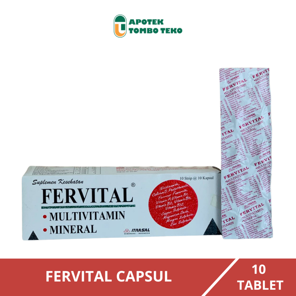 FERVITAL MULTIVITAMIN DAN MINERAL ISI 10 KAPSUL