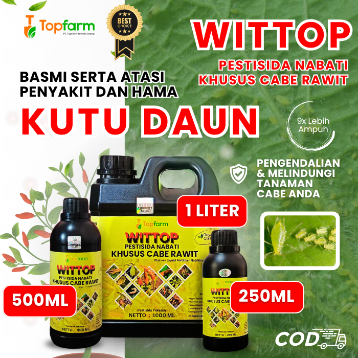 Obat Cabe Topfarm / Obat Kutu Daun Cabe Rawit / Obat Kutu Daun Cabe Alami / Obat Kutu Daun Yang Ampu