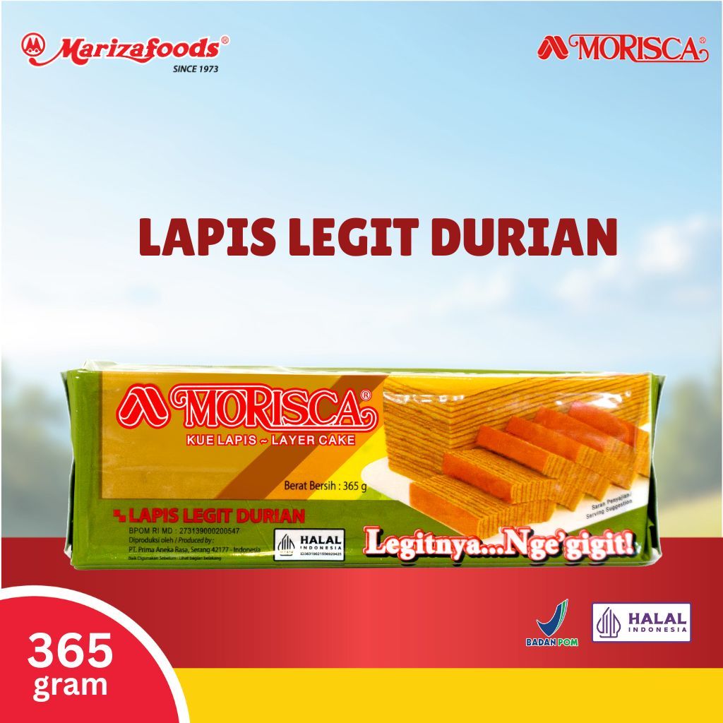 Morisca Kue Lapis Legit Durian 365g