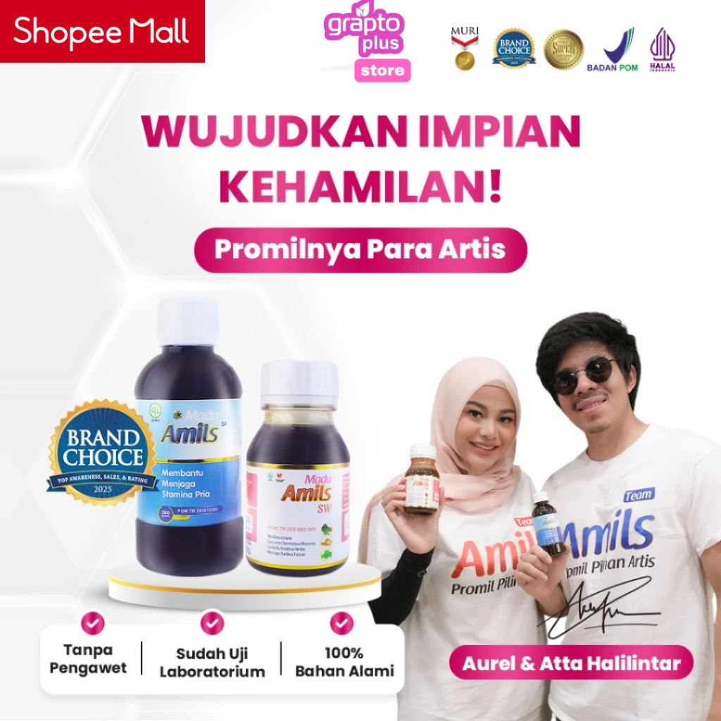 Madu Amils Program Hamil Suplemen Promil Suami Istri Tingkatkan Kesuburan Rahim Dan Stamina Suami BP