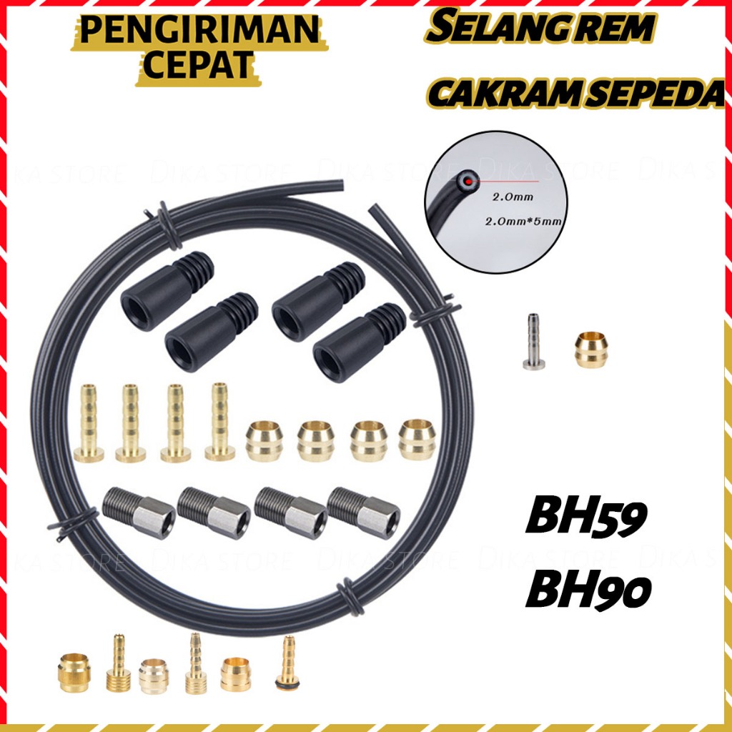 250cm Kabel Rem Hidrolik Sepeda MTB 2mm Set Untuk Shimano BH59 BH90 Universal Selang Rem Cakram Sepe