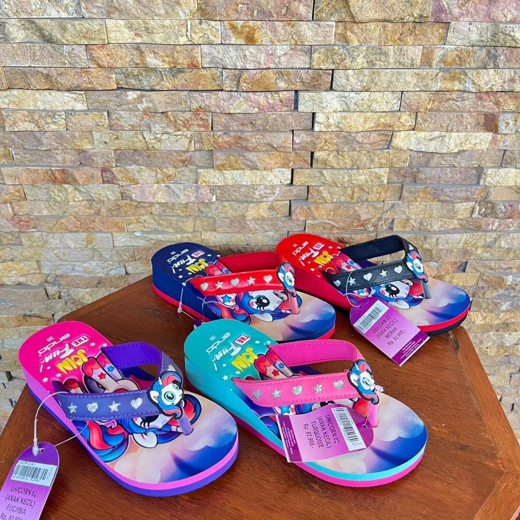 Sandal Ando Original Karakter UNICORN, UNICORN 02 Size 28/35 Sandal Lucu Karakter Unicorn