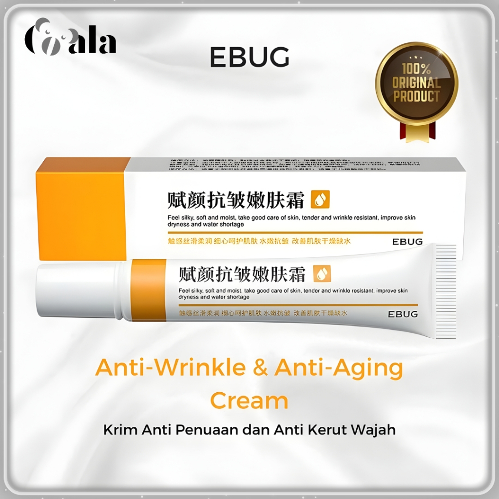 EBUG Anti Wrinkle Cream Anti Aging Kuning Retinol Krim Mengencangkan Anti Kerutan Penuaan - VP030