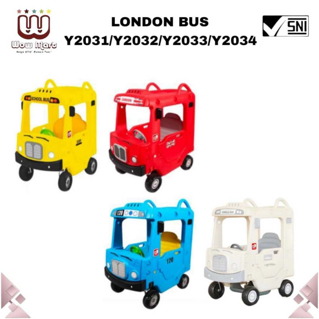 Y2031 Y2032 Y2033 Y2034 JM 30503 Yaya Kids Ride On Toys Car // Mainan Mobil-Mobilan Anak London Bus 