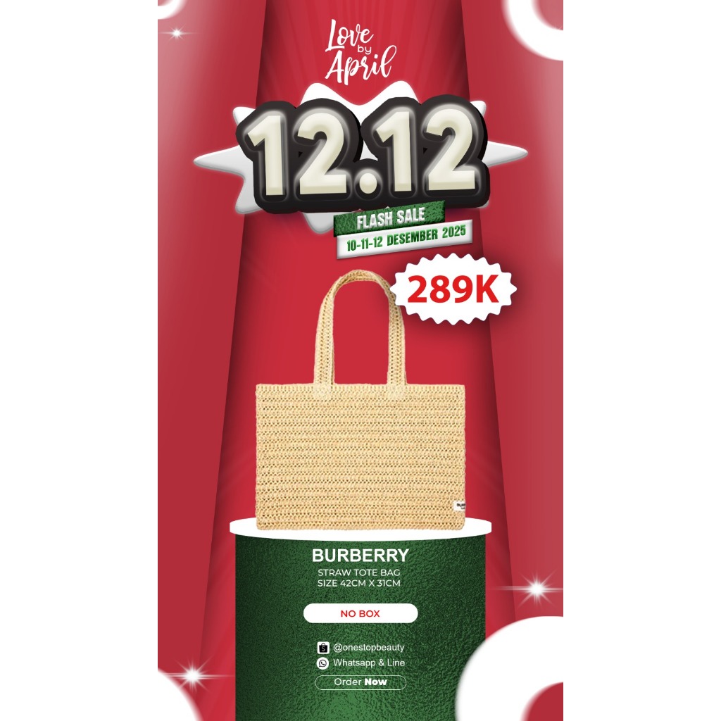 Burberry Straw Tote Bag