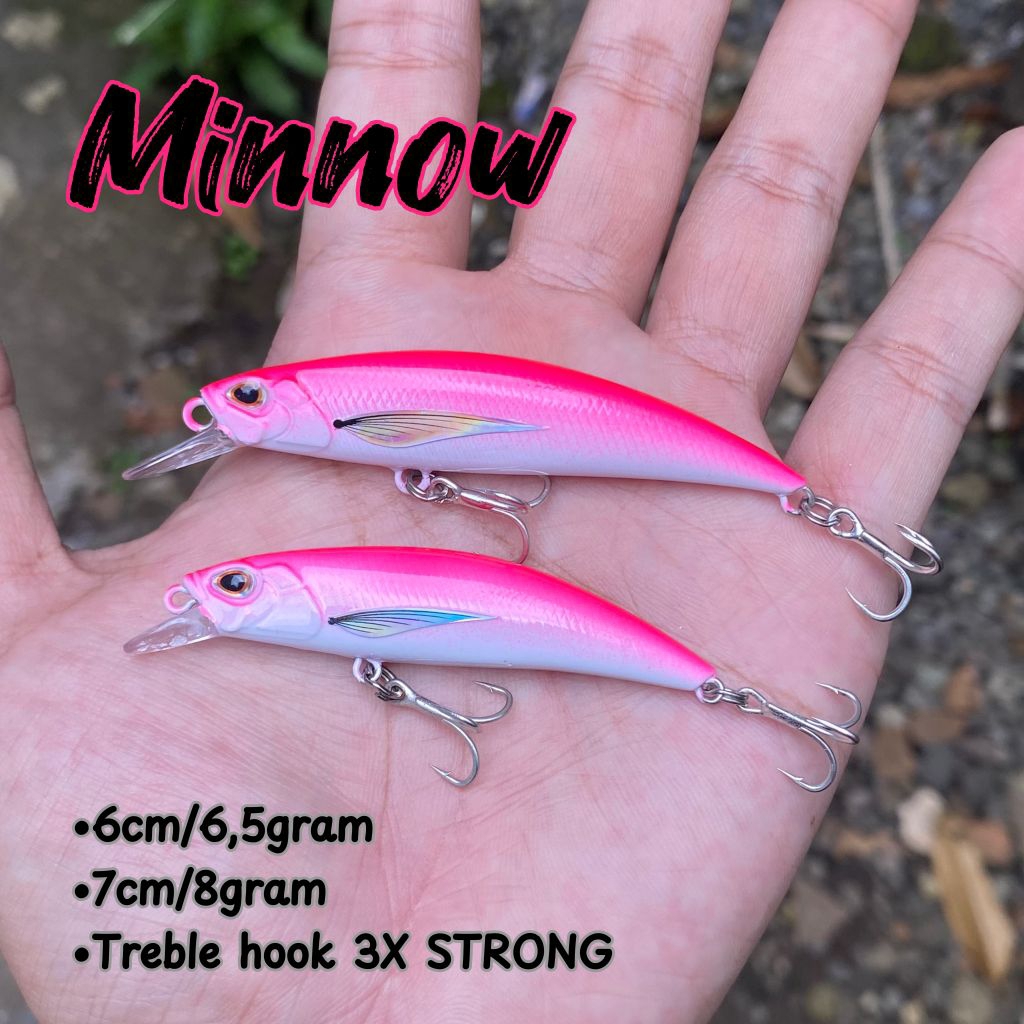 Umpan casting minnow 6cm 7cm lure mancing pinggiran laut muara sungai danau